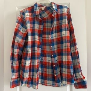 J crew button down flannel shirt